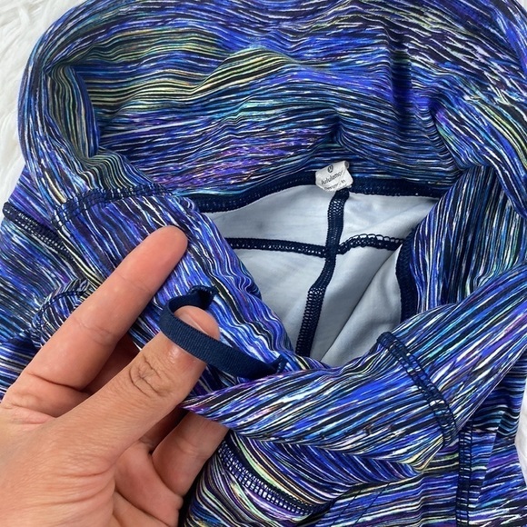 Lululemon Fast and Free Tight 25" *Non-Reflective Nulux Interconnect Blue Multi - Picture 5 of 7